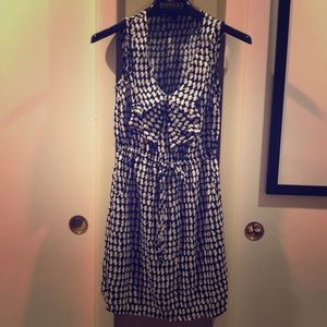 Navy and white dress